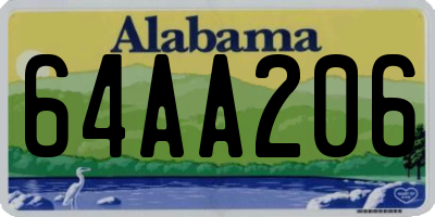 AL license plate 64AA206