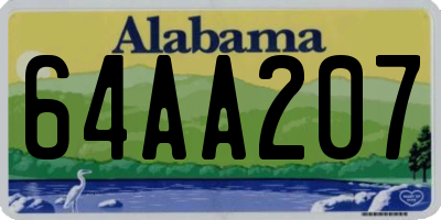 AL license plate 64AA207