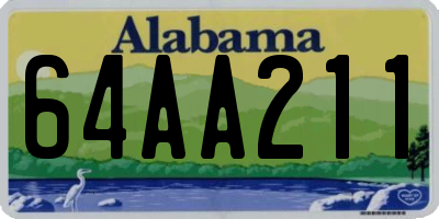 AL license plate 64AA211