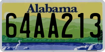 AL license plate 64AA213