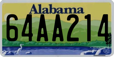 AL license plate 64AA214