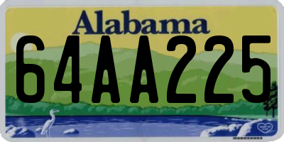 AL license plate 64AA225