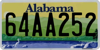 AL license plate 64AA252