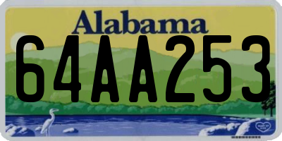 AL license plate 64AA253