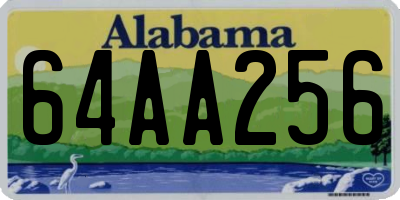 AL license plate 64AA256