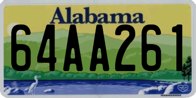 AL license plate 64AA261