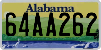 AL license plate 64AA262