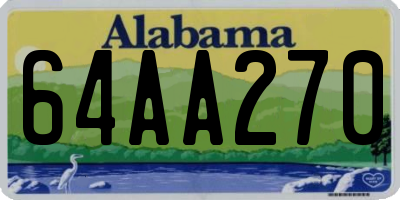 AL license plate 64AA270