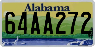 AL license plate 64AA272