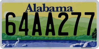 AL license plate 64AA277