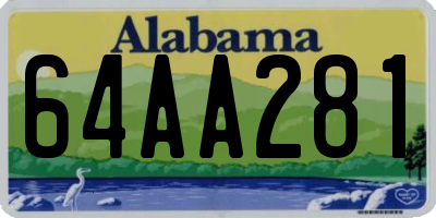 AL license plate 64AA281