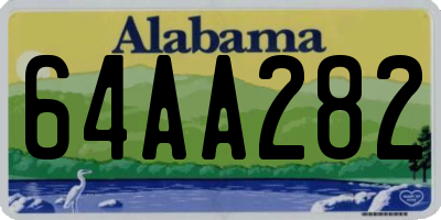 AL license plate 64AA282