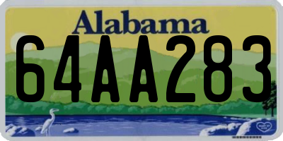 AL license plate 64AA283