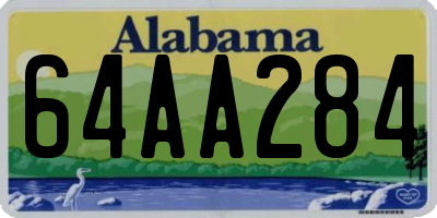 AL license plate 64AA284