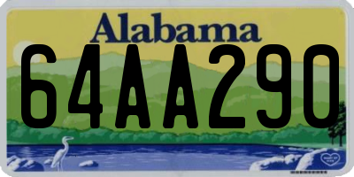 AL license plate 64AA290
