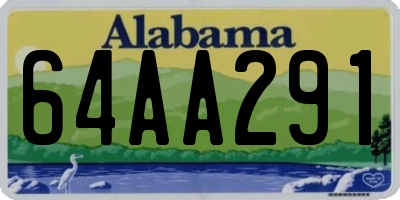 AL license plate 64AA291