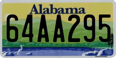 AL license plate 64AA295