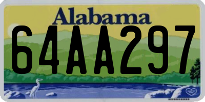 AL license plate 64AA297