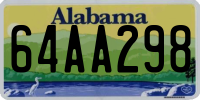AL license plate 64AA298