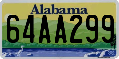 AL license plate 64AA299