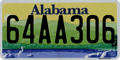 AL license plate 64AA306