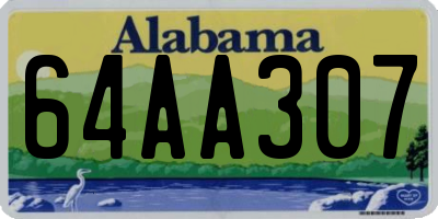 AL license plate 64AA307