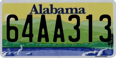 AL license plate 64AA313