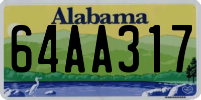 AL license plate 64AA317