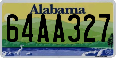 AL license plate 64AA327