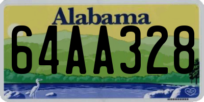 AL license plate 64AA328