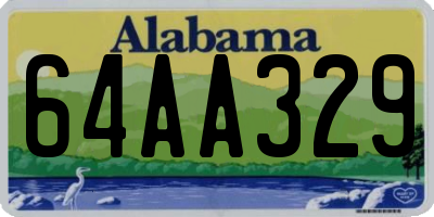 AL license plate 64AA329