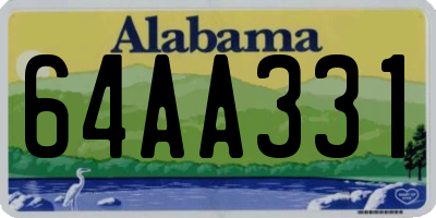 AL license plate 64AA331