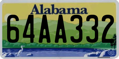 AL license plate 64AA332