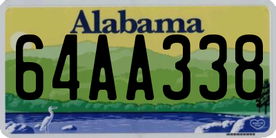 AL license plate 64AA338