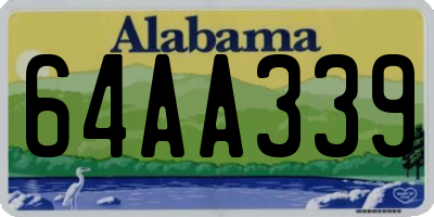 AL license plate 64AA339