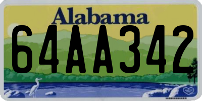 AL license plate 64AA342