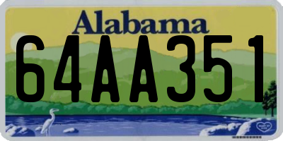 AL license plate 64AA351