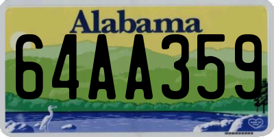 AL license plate 64AA359