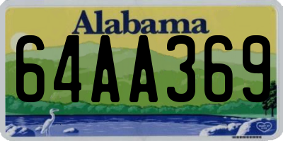 AL license plate 64AA369