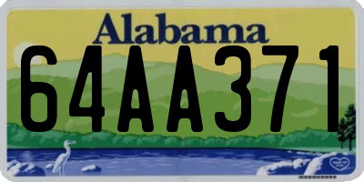 AL license plate 64AA371