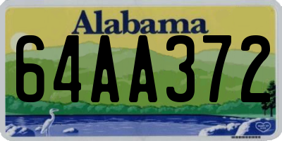 AL license plate 64AA372