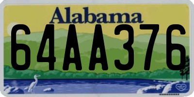 AL license plate 64AA376