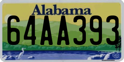 AL license plate 64AA393