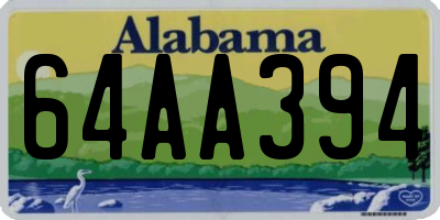 AL license plate 64AA394