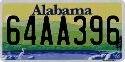 AL license plate 64AA396