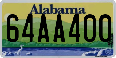 AL license plate 64AA400