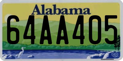 AL license plate 64AA405