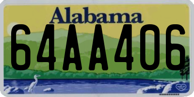 AL license plate 64AA406