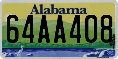 AL license plate 64AA408