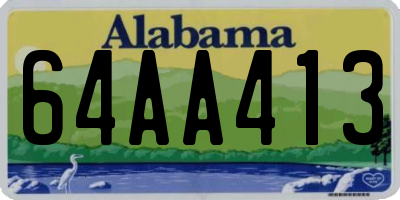 AL license plate 64AA413